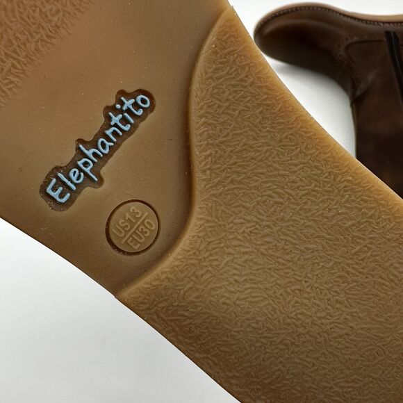 Elephantito Tall Braided Leather Knee High Boots Shoes Brown NWOB Girls Size 13 - Picture 11 of 12